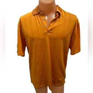 Nike Polo GOLF Short Sleeve Shirt Men’s Orange Large The Tiger Woods Collection.